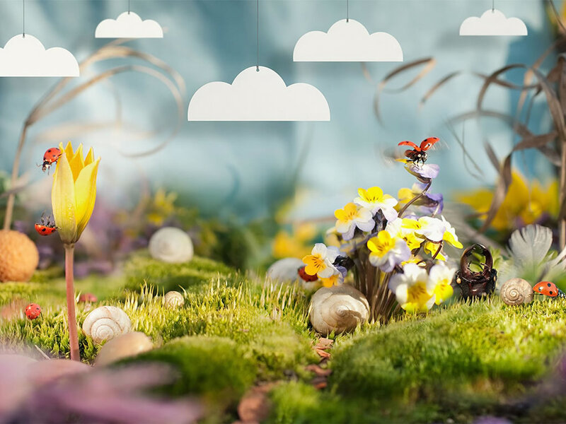 Miniature Garden Scene — Green