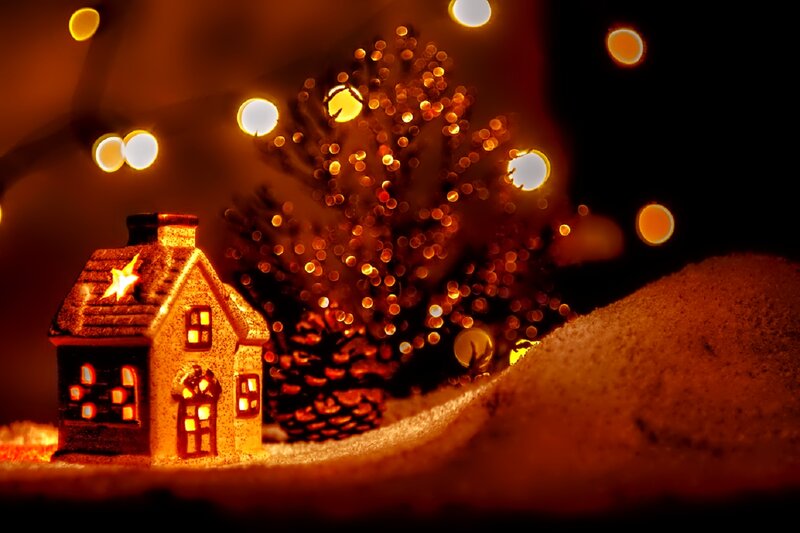 Miniature House in Snow