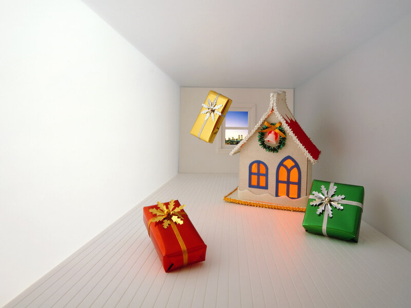Miniature House with Gifts