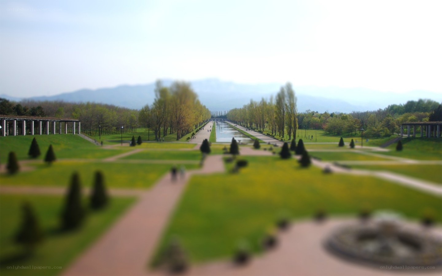 Miniature park with canal