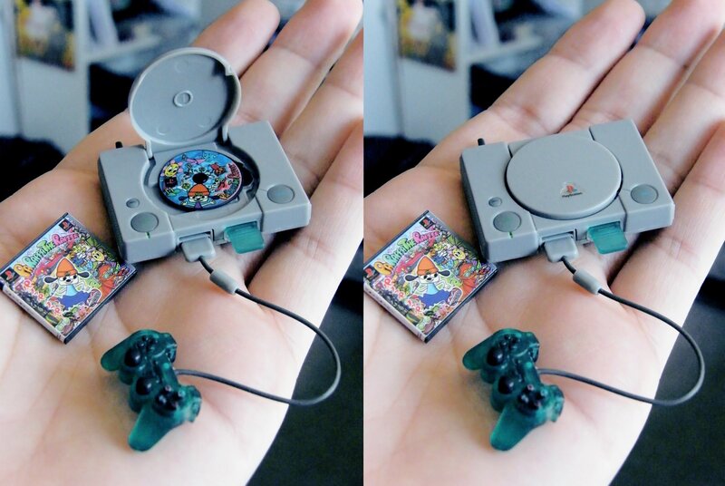 Miniature PlayStation console