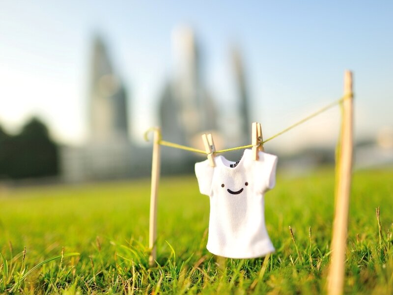 Miniature Shirt on Clothesline
