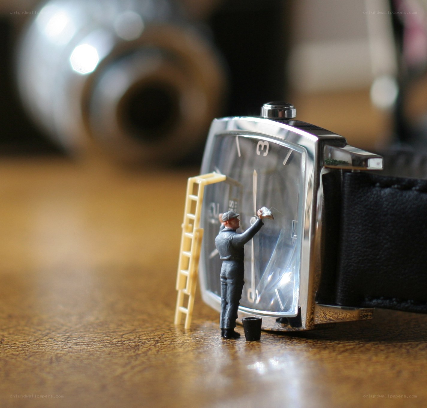 Miniature watch repair scene