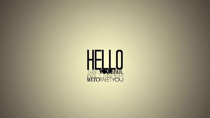 minimal hello wallpaper