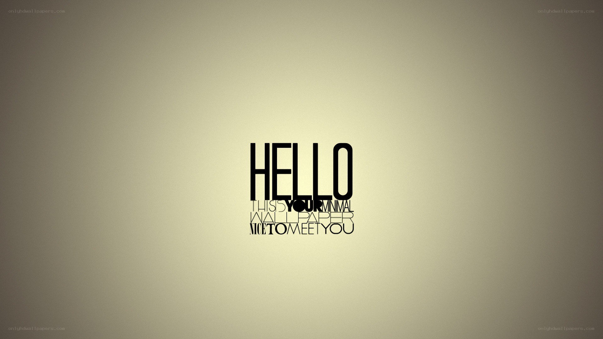 minimal hello wallpaper