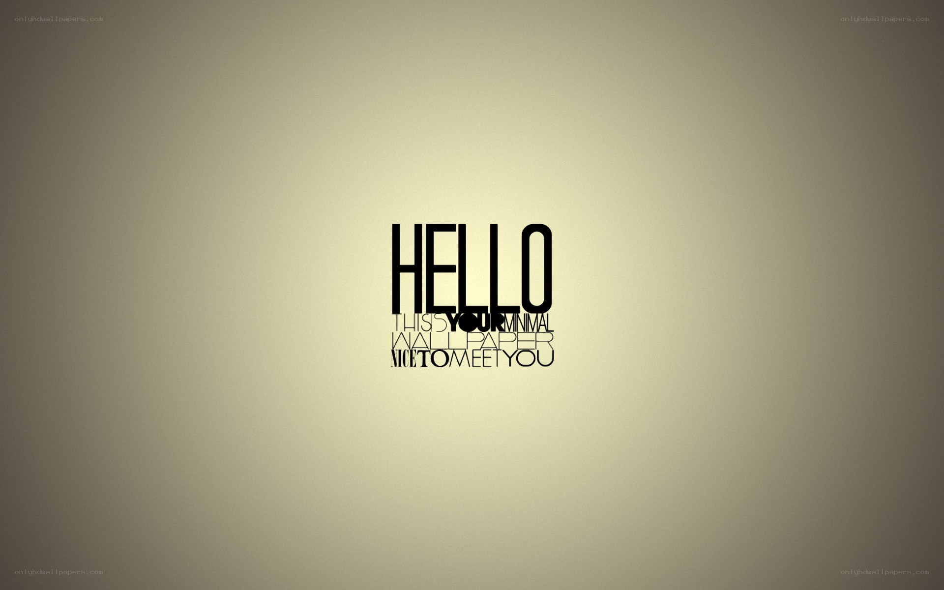 minimal hello wallpaper