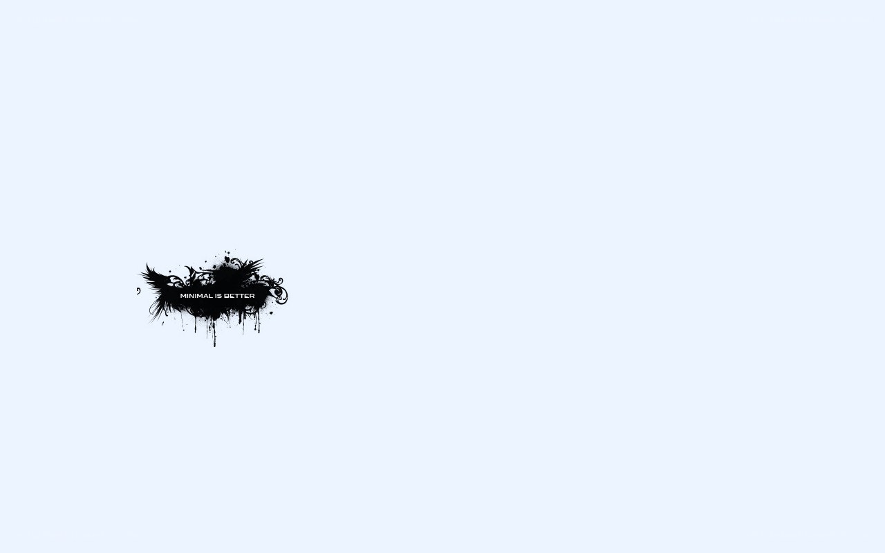 minimal is better logo