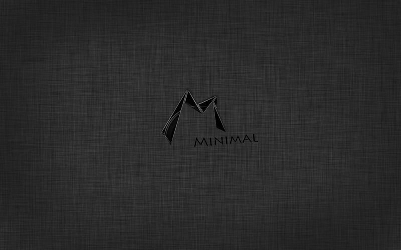Minimal logo on dark background