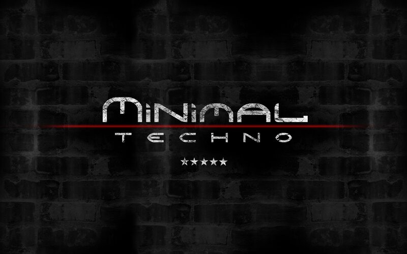 Minimal Techno logo on brick wall