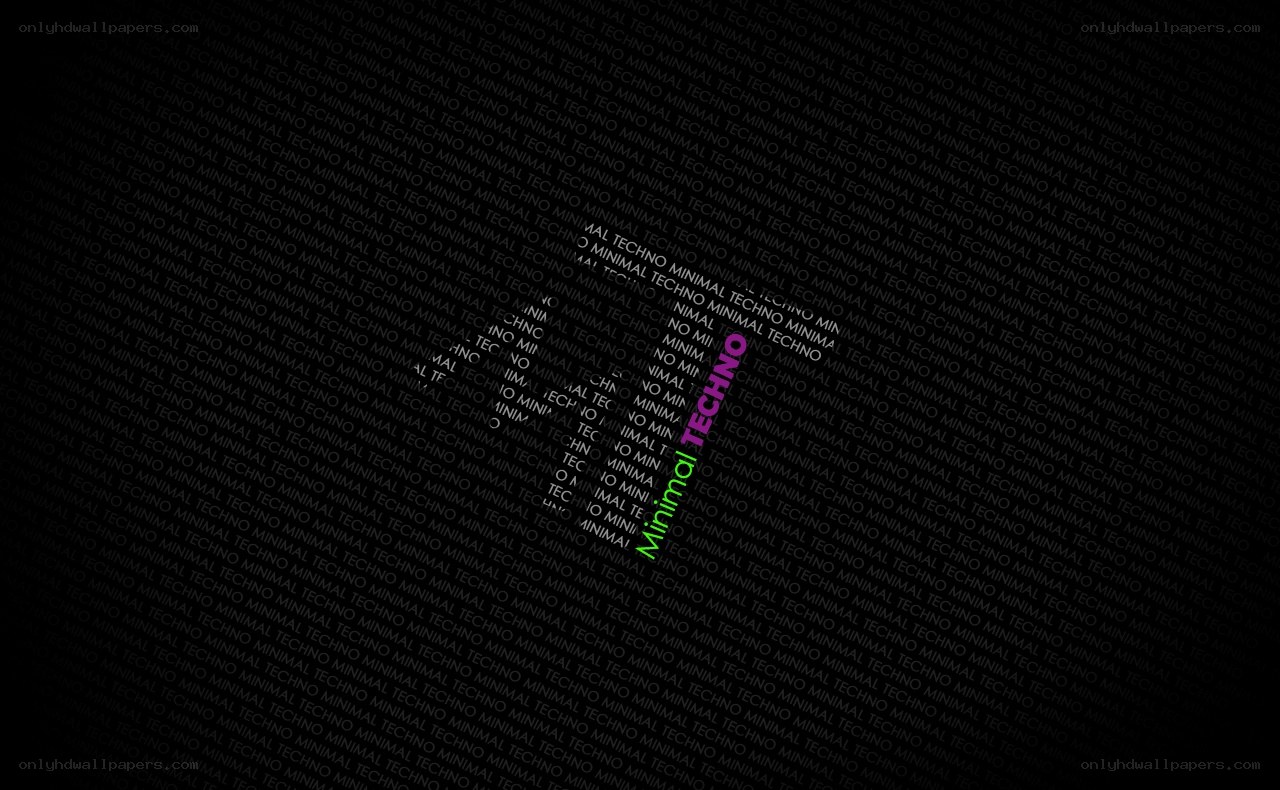 Minimal Techno text design