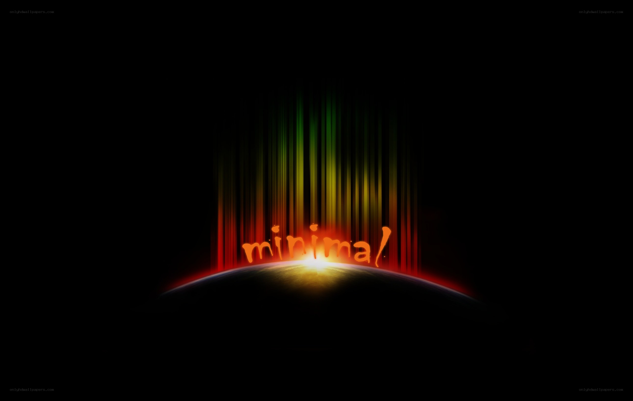 minimal text on glowing planet