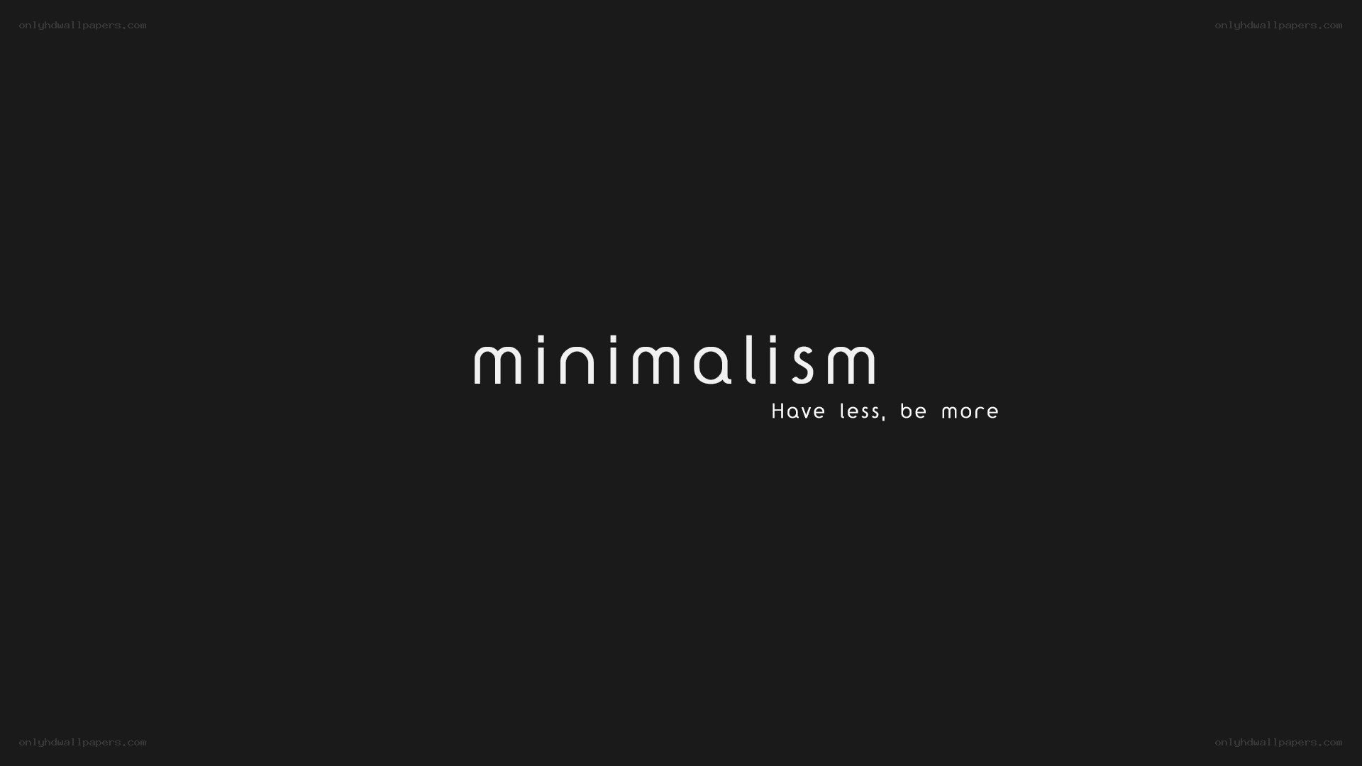 minimalism concept