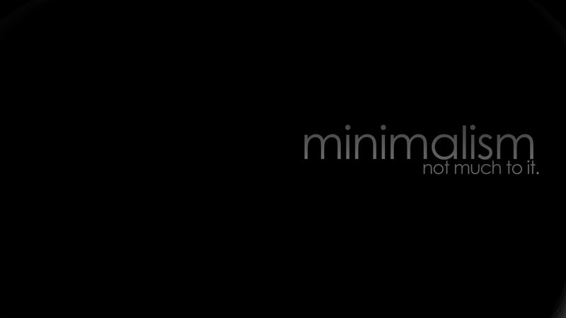 minimalism text on black