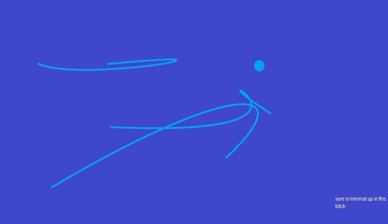 minimalist blue animation