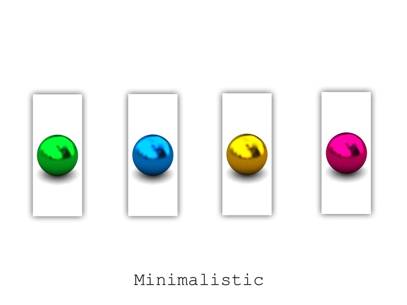 Minimalist colored spheres
