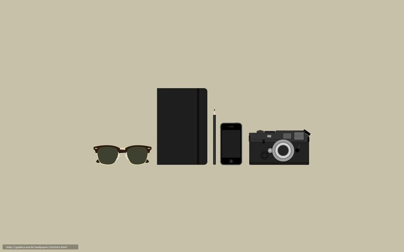 Minimalist desk items