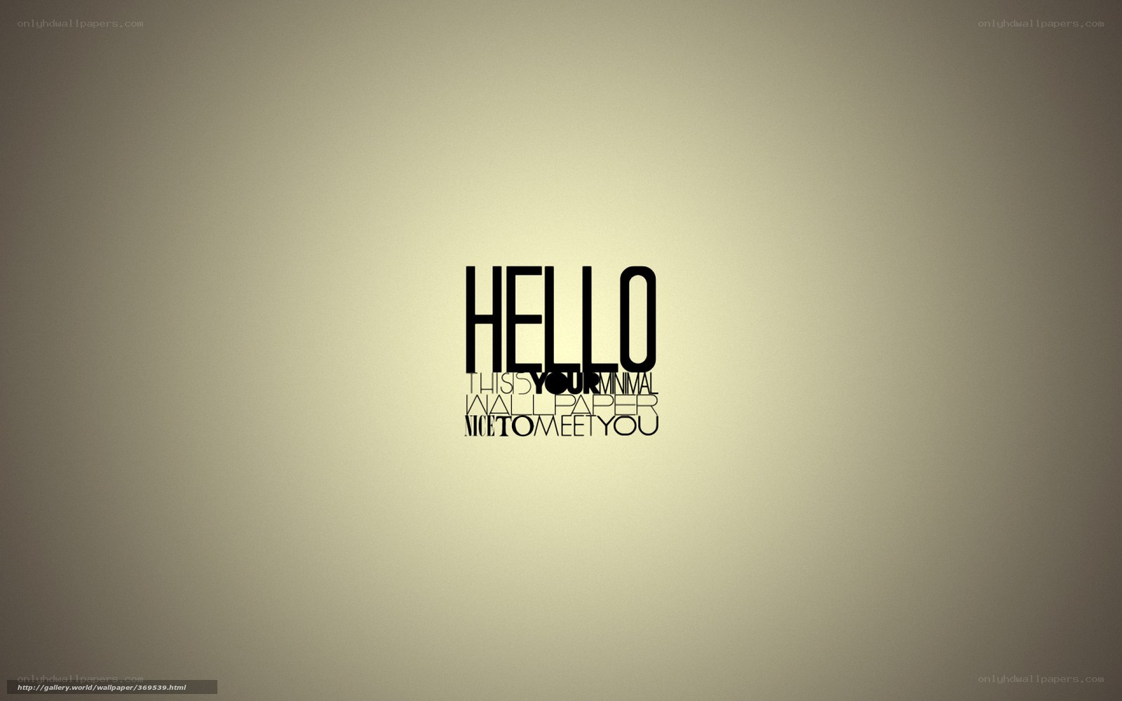 minimalist hello wallpaper