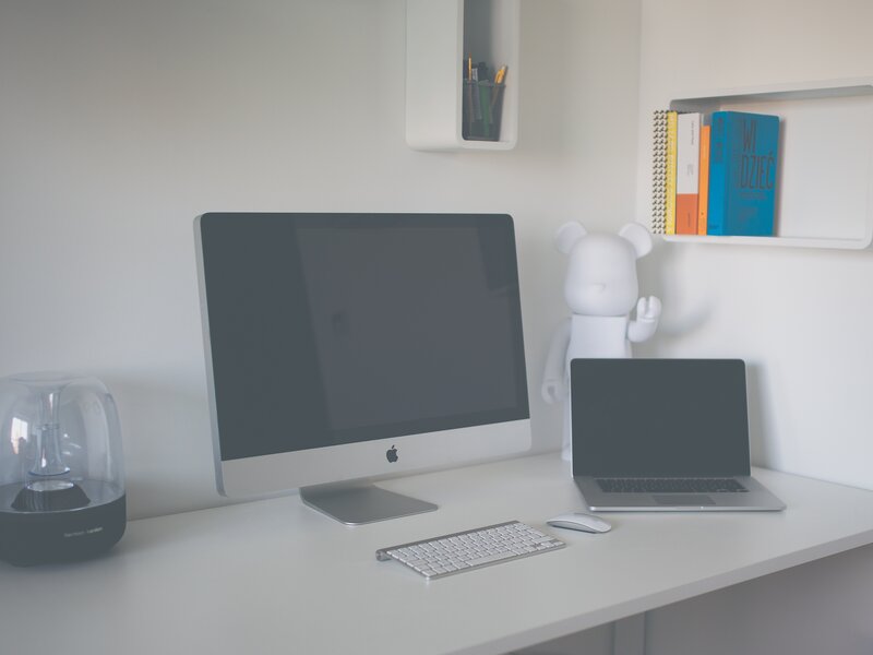 Minimalist home office setup