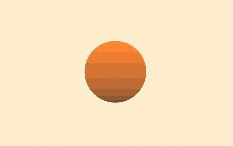 minimalist orange circle