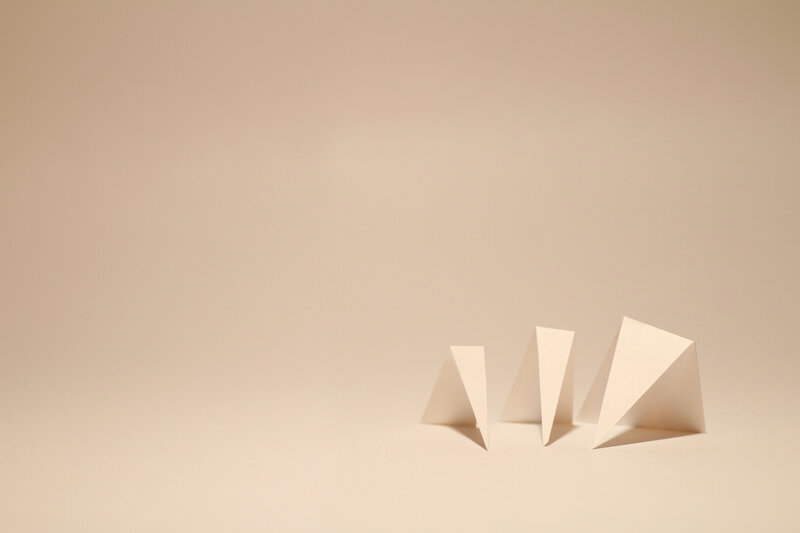 Minimalist paper sculptures