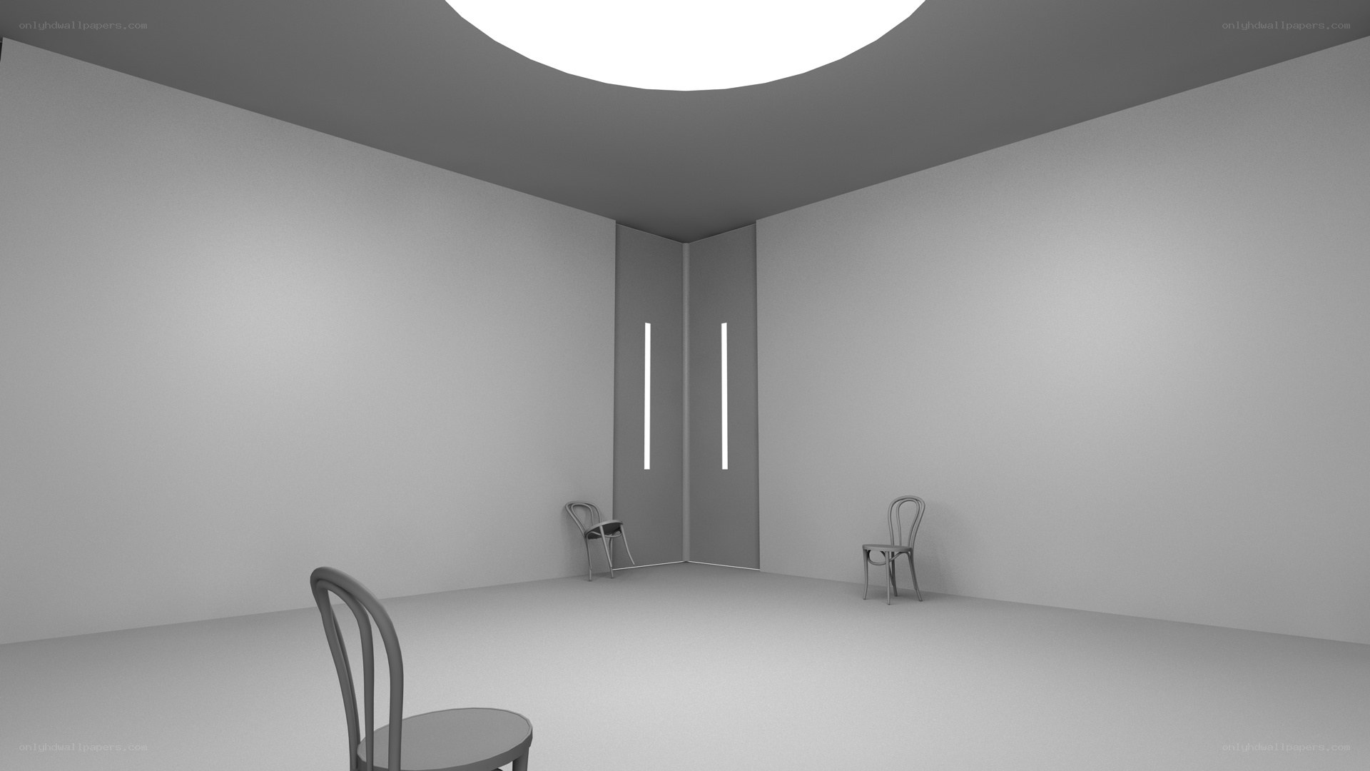 Minimalist room with chairs