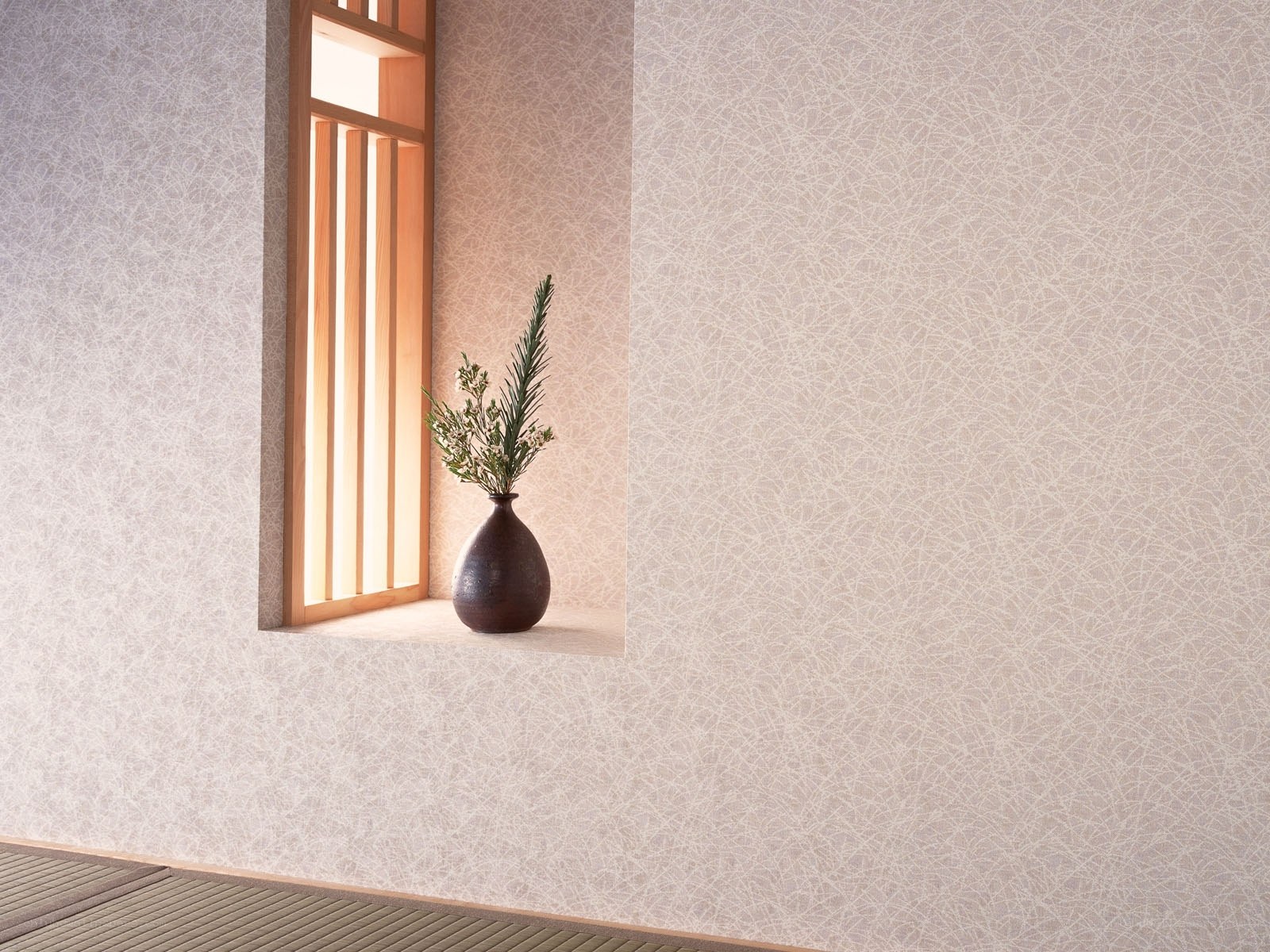 Minimalist room with vase