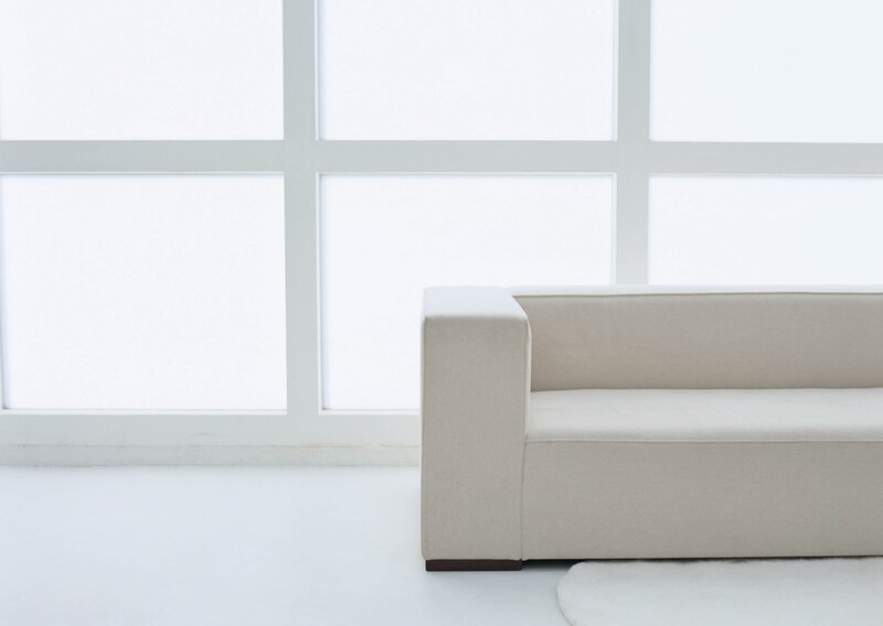 Minimalist sofa in bright room