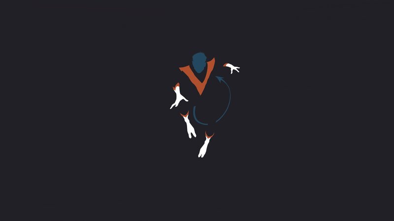 minimalist superhero silhouette