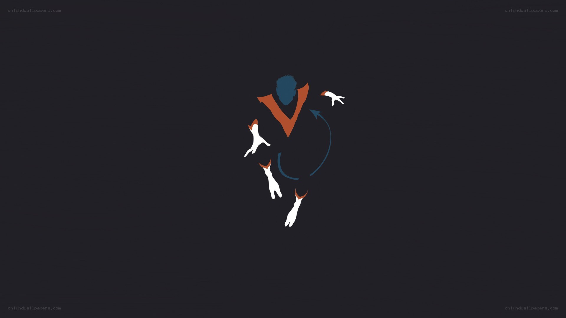 minimalist superhero silhouette