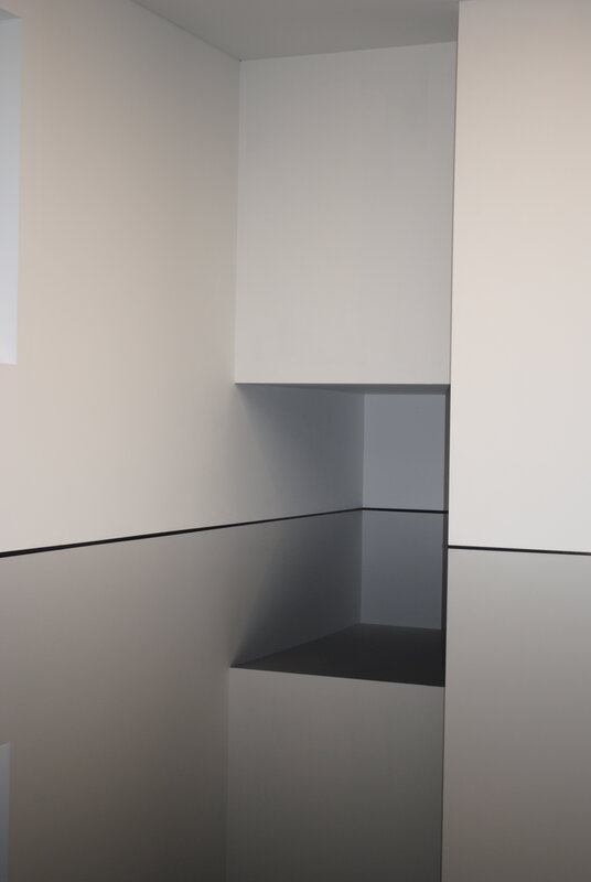 Minimalist white interior corner