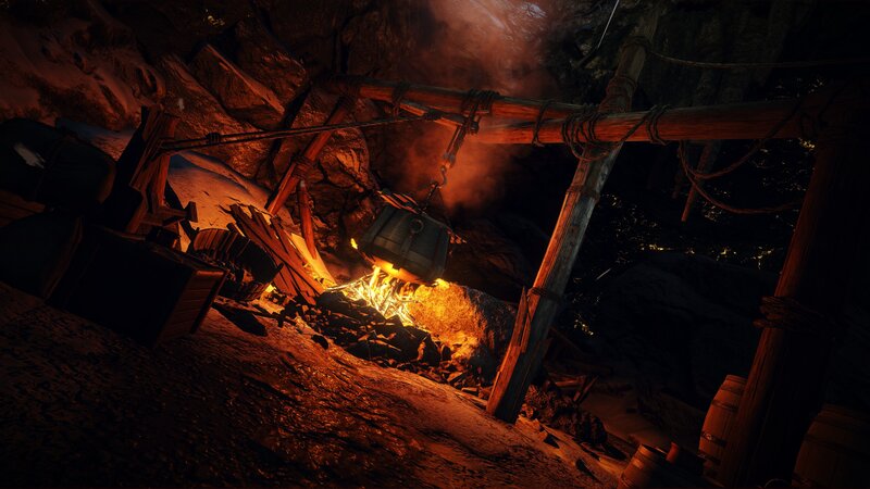Mining Camp in Cave