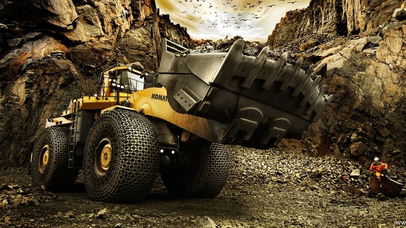 Mining truck in quarry
