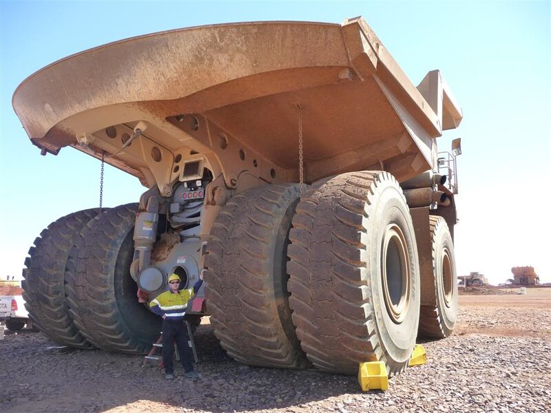 Mining Truck with Worker