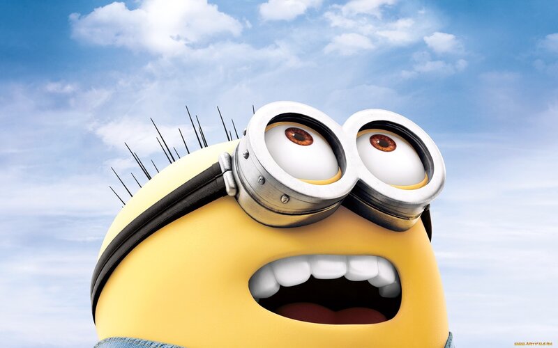 Minion Character — Yellow, Bright, Cheerful
