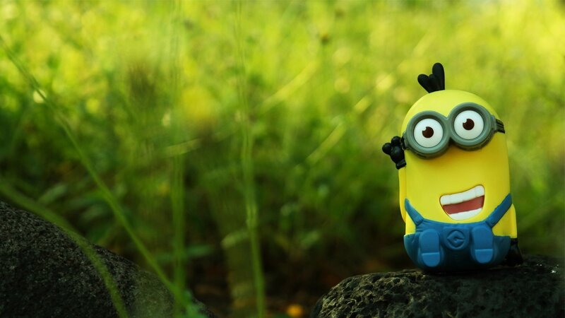 Minion Figurine on Rock