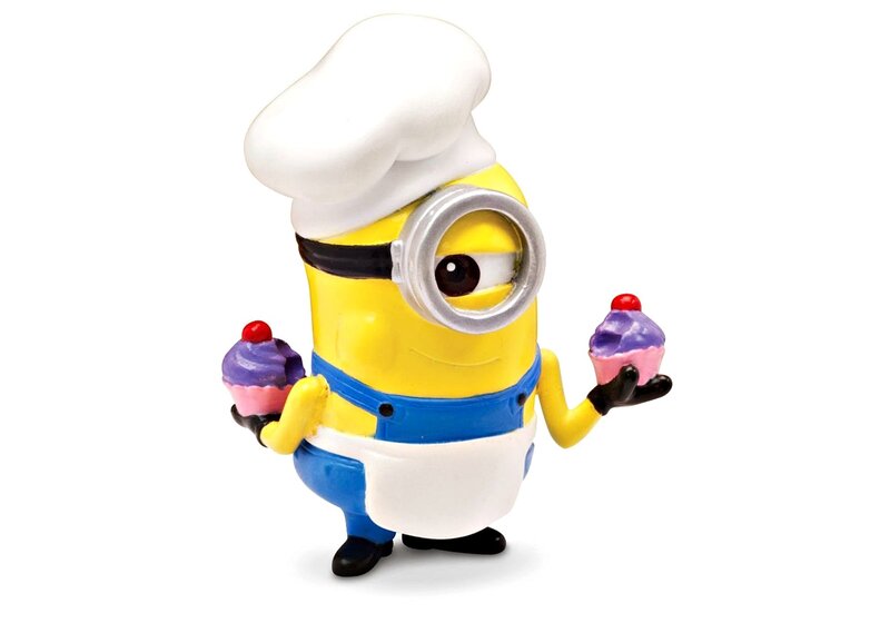 Minion Holding Cupcakes