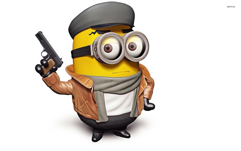 Minion Holding Gun