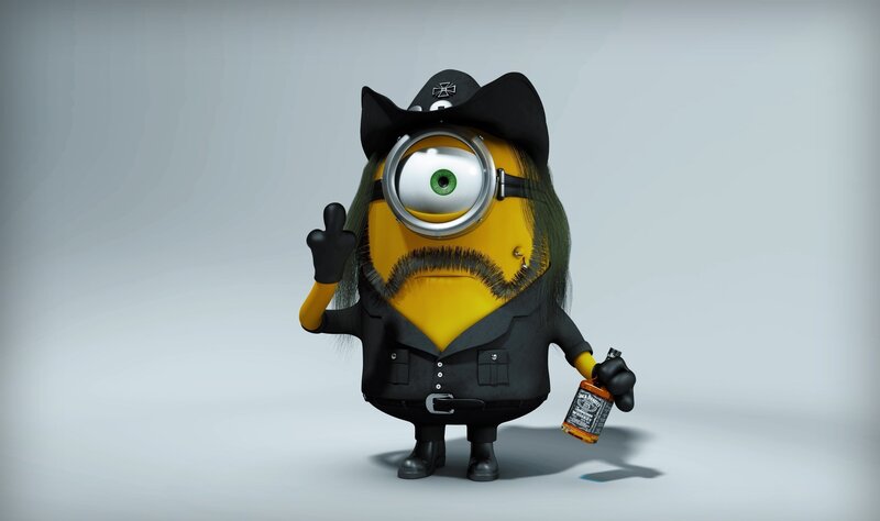 Minion in Biker Outfit