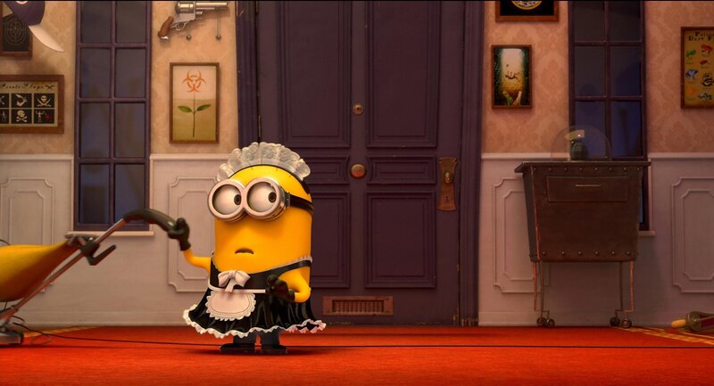 Minion in Maid Outfit — Yellow, Comical, 3d Render