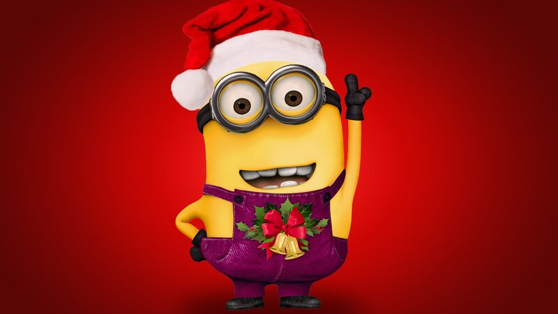 Minion in Santa Hat — Red, Festive