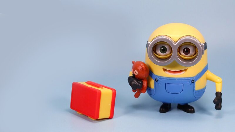 Minion Toy Holding Teddy