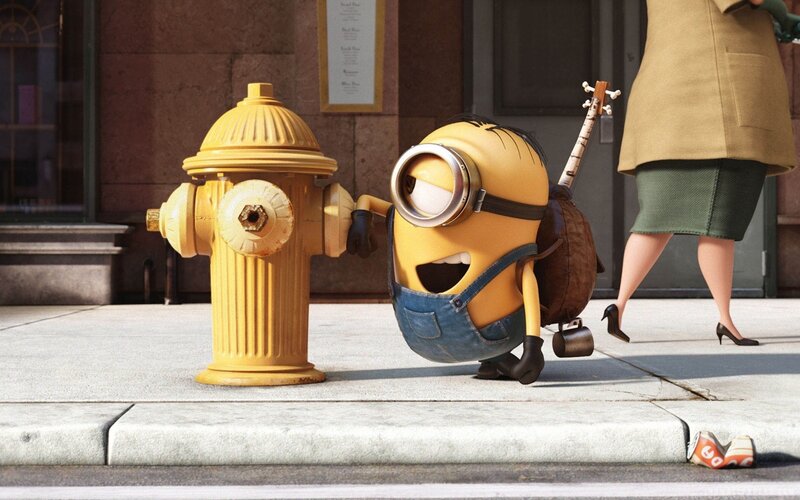 Minion with Guitar — Yellow