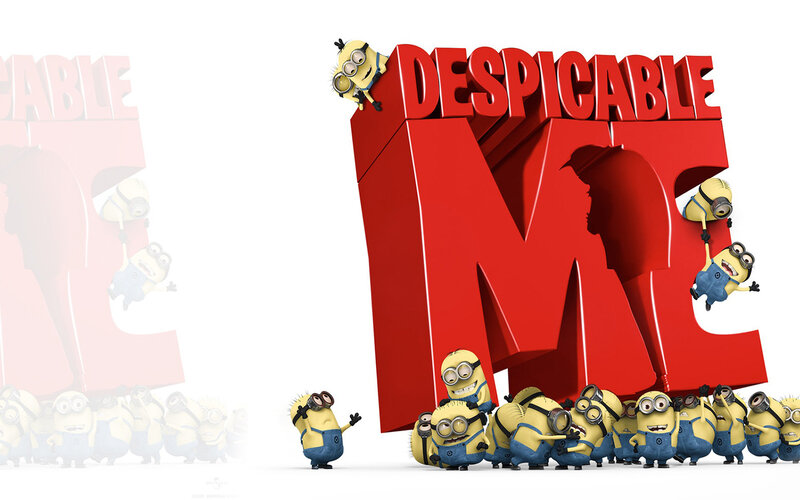 Minions Around Large Letters
