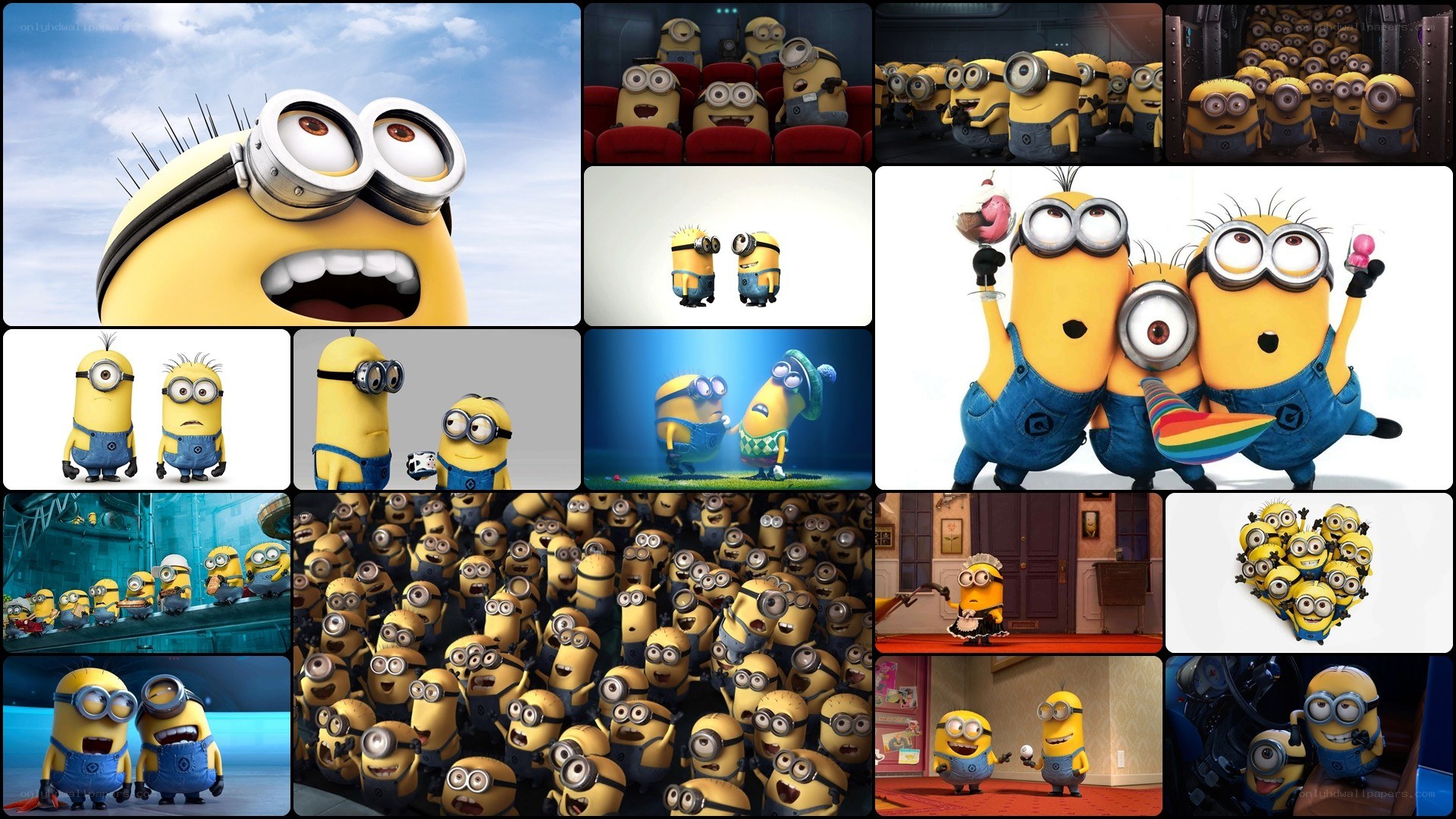 Minions collage from Despicable Me