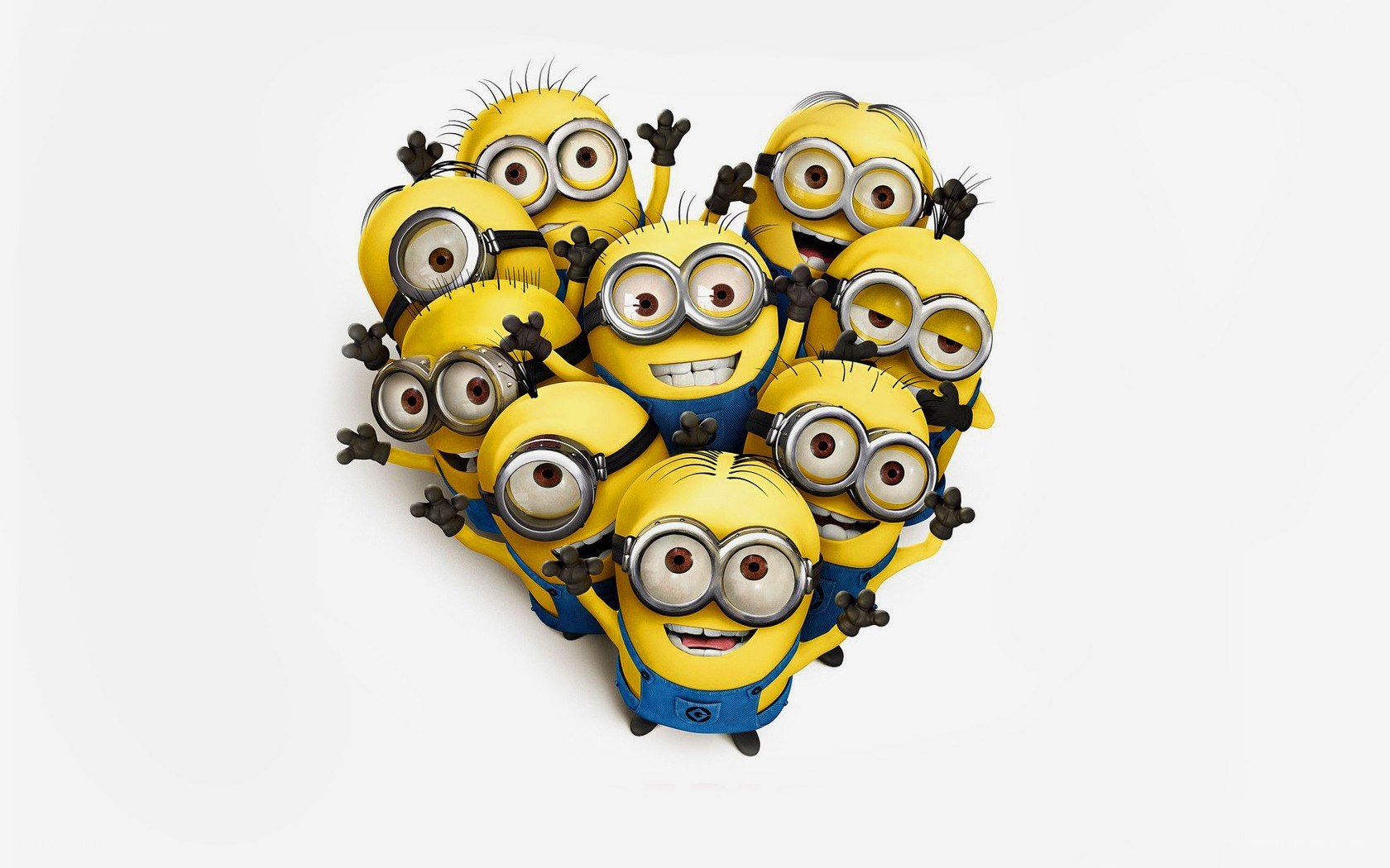 Minions forming a heart