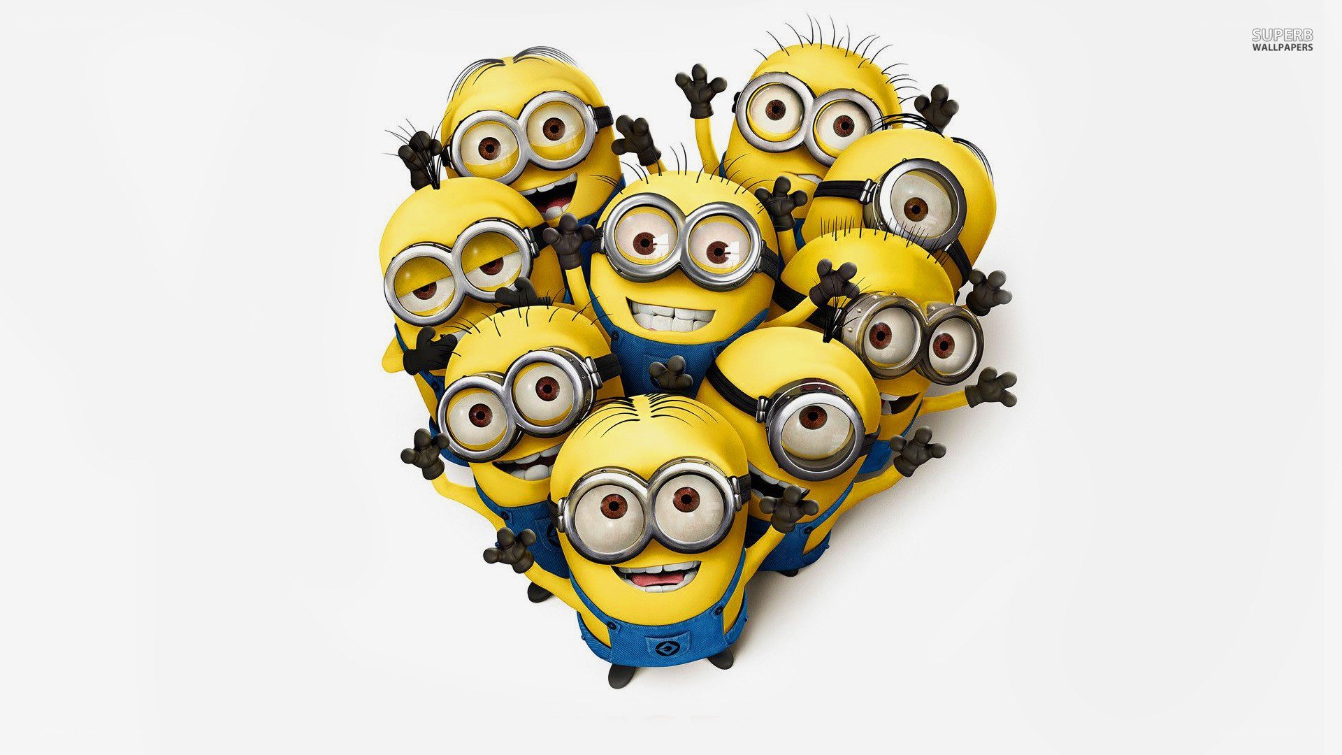 Minions forming a heart