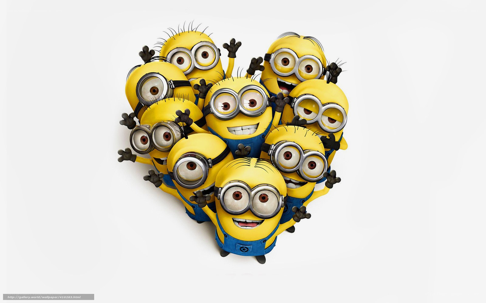 Minions forming a heart