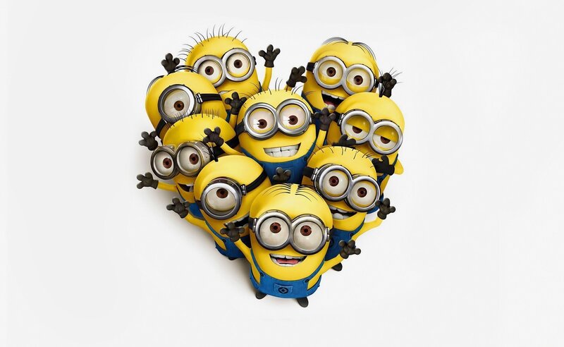 Minions Forming Heart Shape — Yellow