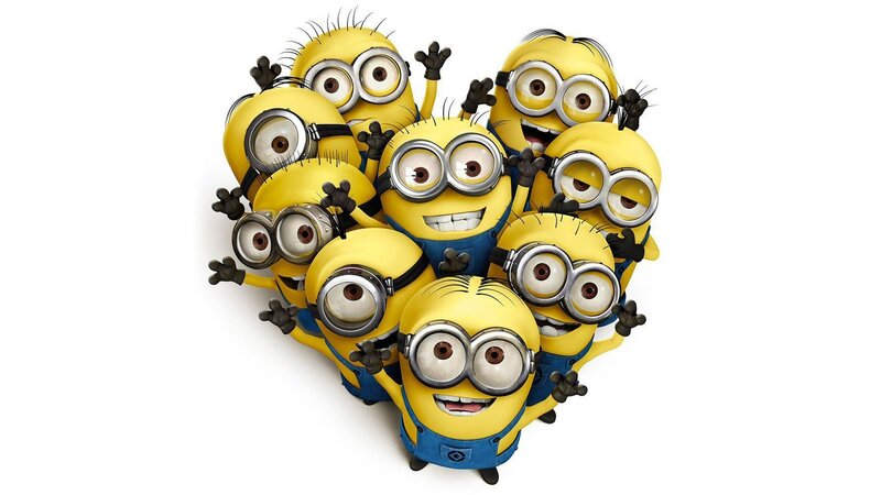 Minions in a heart shape