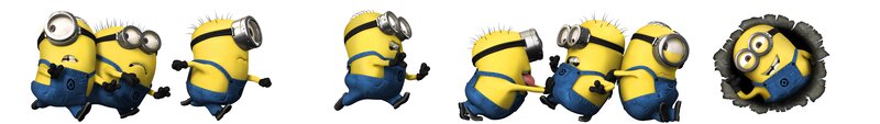 Minions in various poses